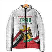 Iraq Independence Day Padded Jacket Coat Of Arms With Flag Style