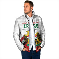 Iraq Independence Day Padded Jacket Coat Of Arms With Flag Style