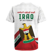 Iraq Independence Day Rugby Jersey Coat Of Arms With Flag Style