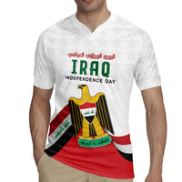 Iraq Independence Day Rugby Jersey Coat Of Arms With Flag Style