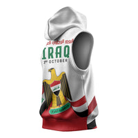 Iraq Independence Day Sleeveless Hoodie Coat Of Arms With Flag Style
