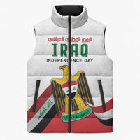 Iraq Independence Day Sleeveless Puffer Jacket Coat Of Arms With Flag Style