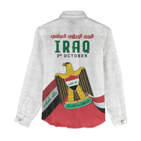 Iraq Independence Day Women Casual Shirt Coat Of Arms With Flag Style