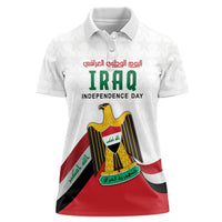 Iraq Independence Day Women Polo Shirt Coat Of Arms With Flag Style