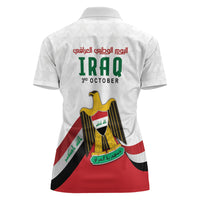 Iraq Independence Day Women Polo Shirt Coat Of Arms With Flag Style