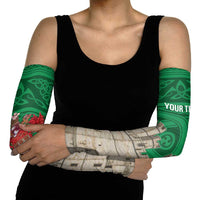 Personalized Caernarfonshire Wales Arm Sleeves Caernarfon Castle and Emblem Celtic Style - Wonder Print Shop