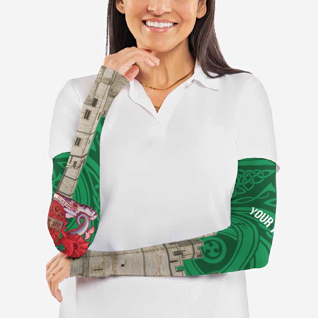 Personalized Caernarfonshire Wales Arm Sleeves Caernarfon Castle and Emblem Celtic Style - Wonder Print Shop