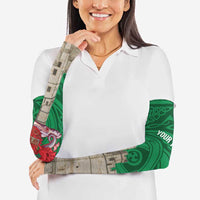 Personalized Caernarfonshire Wales Arm Sleeves Caernarfon Castle and Emblem Celtic Style - Wonder Print Shop