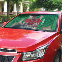 Personalized Caernarfonshire Wales Auto Sun Shade Caernarfon Castle and Emblem Celtic Style - Wonder Print Shop