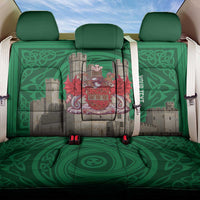 Personalized Caernarfonshire Wales Back Car Seat Cover Caernarfon Castle and Emblem Celtic Style - Wonder Print Shop