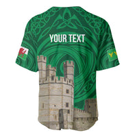 Personalized Caernarfonshire Wales Baseball Jersey Caernarfon Castle and Emblem Celtic Style - Wonder Print Shop