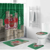 Personalized Caernarfonshire Wales Bathroom Set Caernarfon Castle and Emblem Celtic Style - Wonder Print Shop