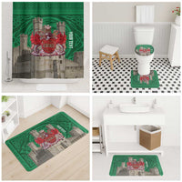 Personalized Caernarfonshire Wales Bathroom Set Caernarfon Castle and Emblem Celtic Style - Wonder Print Shop