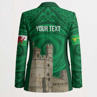 Personalized Caernarfonshire Wales Blazer Caernarfon Castle and Emblem Celtic Style - Wonder Print Shop