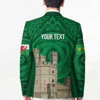 Personalized Caernarfonshire Wales Blazer Caernarfon Castle and Emblem Celtic Style - Wonder Print Shop