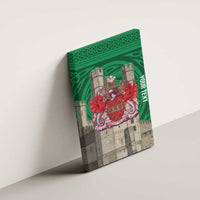 Personalized Caernarfonshire Wales Canvas Wall Art Caernarfon Castle and Emblem Celtic Style - Wonder Print Shop