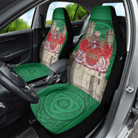 Personalized Caernarfonshire Wales Car Seat Cover Caernarfon Castle and Emblem Celtic Style - Wonder Print Shop
