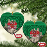 Personalized Caernarfonshire Wales Ceramic Ornament Caernarfon Castle and Emblem Celtic Style - Wonder Print Shop