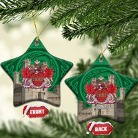 Personalized Caernarfonshire Wales Ceramic Ornament Caernarfon Castle and Emblem Celtic Style - Wonder Print Shop
