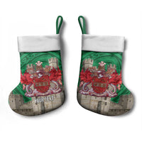 Personalized Caernarfonshire Wales Christmas Stocking Caernarfon Castle and Emblem Celtic Style - Wonder Print Shop