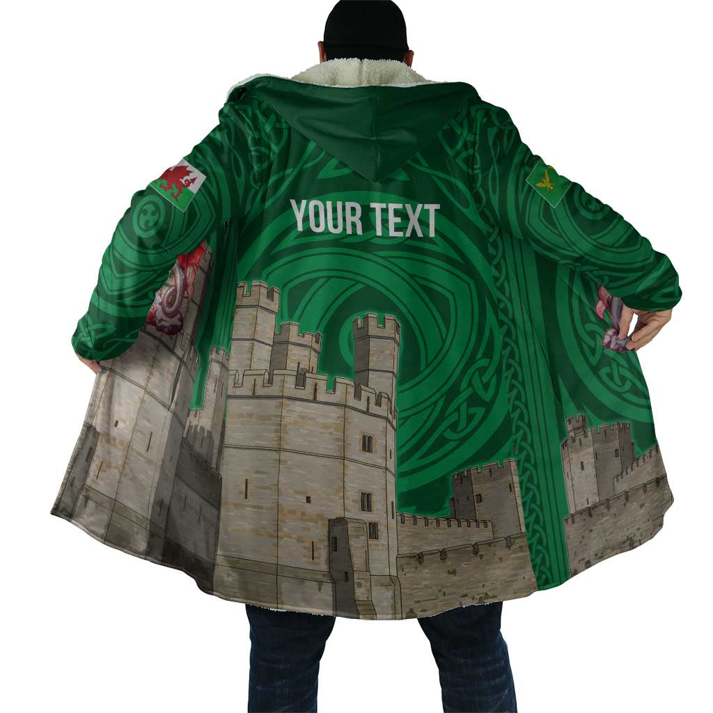 Personalized Caernarfonshire Wales Cloak Caernarfon Castle and Emblem Celtic Style - Wonder Print Shop