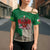 Personalized Caernarfonshire Wales Cross Shoulder Shirt Caernarfon Castle and Emblem Celtic Style - Wonder Print Shop