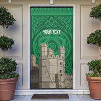 Personalized Caernarfonshire Wales Door Cover Caernarfon Castle and Emblem Celtic Style - Wonder Print Shop