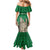 Personalized Caernarfonshire Wales Family Matching Mermaid Dress and Hawaiian Shirt Caernarfon Castle and Emblem Celtic Style - Wonder Print Shop