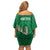 Personalized Caernarfonshire Wales Family Matching Off Shoulder Short Dress and Hawaiian Shirt Caernarfon Castle and Emblem Celtic Style - Wonder Print Shop
