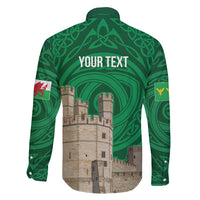 Personalized Caernarfonshire Wales Family Matching Summer Maxi Dress and Hawaiian Shirt Caernarfon Castle and Emblem Celtic Style - Wonder Print Shop