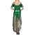 Personalized Caernarfonshire Wales Family Matching Summer Maxi Dress and Hawaiian Shirt Caernarfon Castle and Emblem Celtic Style - Wonder Print Shop