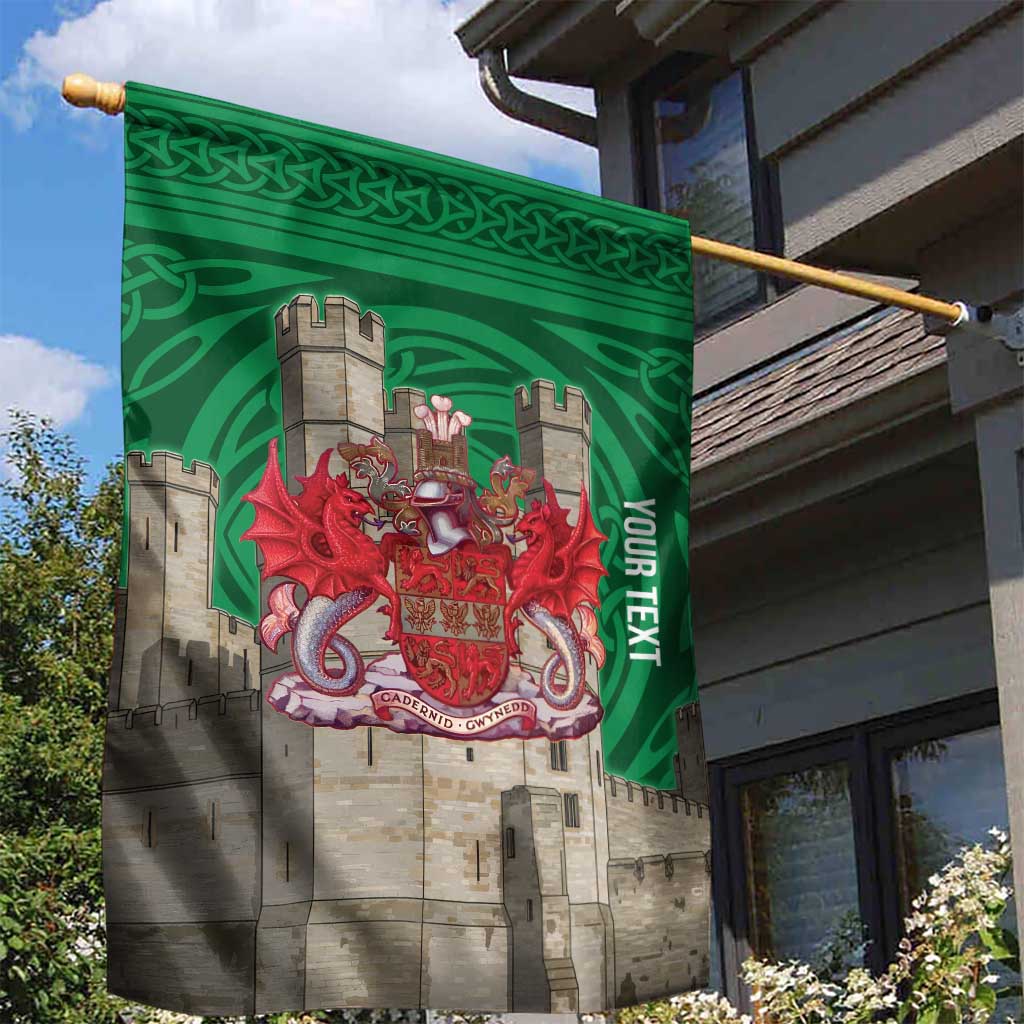 Personalized Caernarfonshire Wales Garden Flag Caernarfon Castle and Emblem Celtic Style - Wonder Print Shop