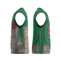 Personalized Caernarfonshire Wales Christmas Knitted V-Neck Vest Caernarfon Castle and Emblem Celtic Style - Wonder Print Shop