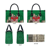 Personalized Caernarfonshire Wales Leather Bag Caernarfon Castle and Emblem Celtic Style - Wonder Print Shop