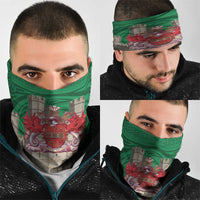 Personalized Caernarfonshire Wales Neck Gaiter Caernarfon Castle and Emblem Celtic Style - Wonder Print Shop