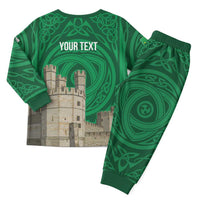 Personalized Caernarfonshire Wales Christmas Pajama Set Caernarfon Castle and Emblem Celtic Style - Wonder Print Shop