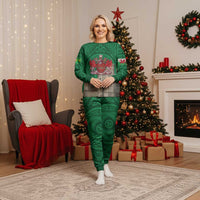 Personalized Caernarfonshire Wales Christmas Pajama Set Caernarfon Castle and Emblem Celtic Style - Wonder Print Shop