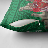 Personalized Caernarfonshire Wales Pillow Cover Caernarfon Castle and Emblem Celtic Style - Wonder Print Shop