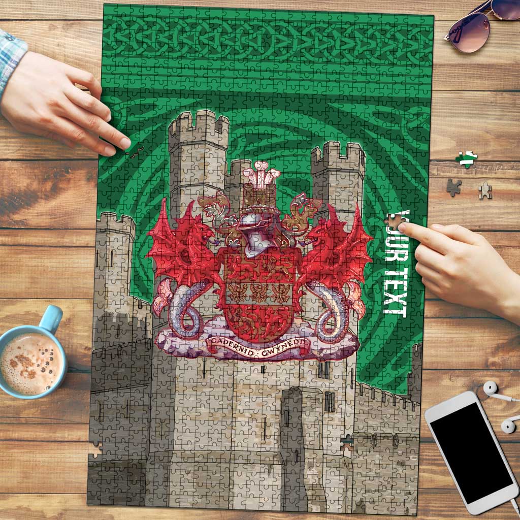 Personalized Caernarfonshire Wales Puzzle Caernarfon Castle and Emblem Celtic Style - Wonder Print Shop