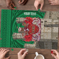 Personalized Caernarfonshire Wales Puzzle Caernarfon Castle and Emblem Celtic Style - Wonder Print Shop