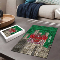 Personalized Caernarfonshire Wales Puzzle Caernarfon Castle and Emblem Celtic Style - Wonder Print Shop