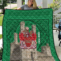 Personalized Caernarfonshire Wales Quilt Caernarfon Castle and Emblem Celtic Style - Wonder Print Shop
