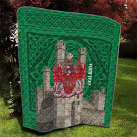 Personalized Caernarfonshire Wales Quilt Caernarfon Castle and Emblem Celtic Style - Wonder Print Shop
