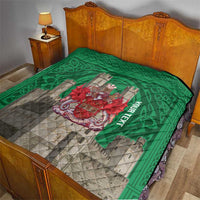 Personalized Caernarfonshire Wales Quilt Caernarfon Castle and Emblem Celtic Style - Wonder Print Shop