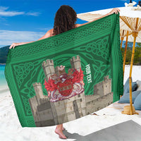 Personalized Caernarfonshire Wales Sarong Caernarfon Castle and Emblem Celtic Style - Wonder Print Shop