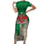 Personalized Caernarfonshire Wales Short Sleeve Bodycon Dress Caernarfon Castle and Emblem Celtic Style - Wonder Print Shop