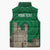 Personalized Caernarfonshire Wales Sleeveless Puffer Jacket Caernarfon Castle and Emblem Celtic Style - Wonder Print Shop