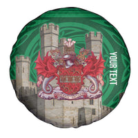 Personalized Caernarfonshire Wales Spare Tire Cover Caernarfon Castle and Emblem Celtic Style - Wonder Print Shop