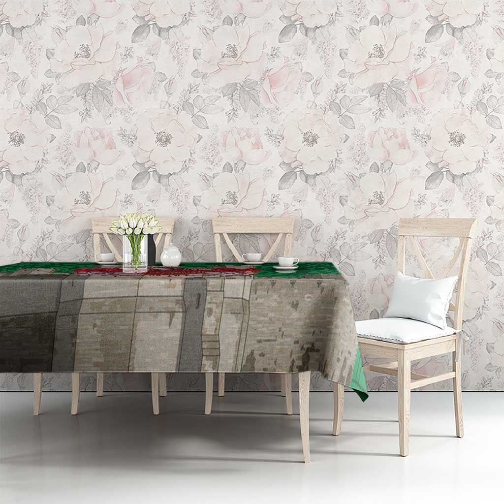 Personalized Caernarfonshire Wales Tablecloth Caernarfon Castle and Emblem Celtic Style - Wonder Print Shop