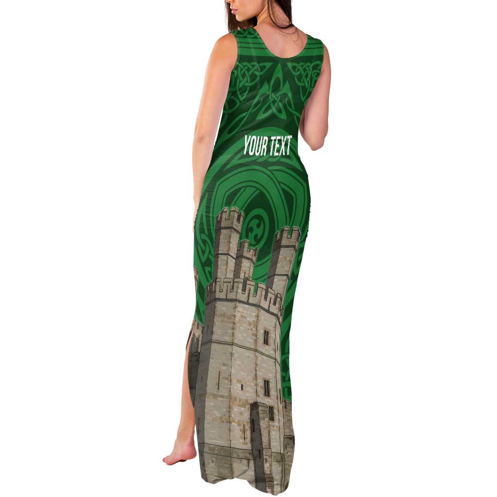 Personalized Caernarfonshire Wales Tank Maxi Dress Caernarfon Castle and Emblem Celtic Style - Wonder Print Shop